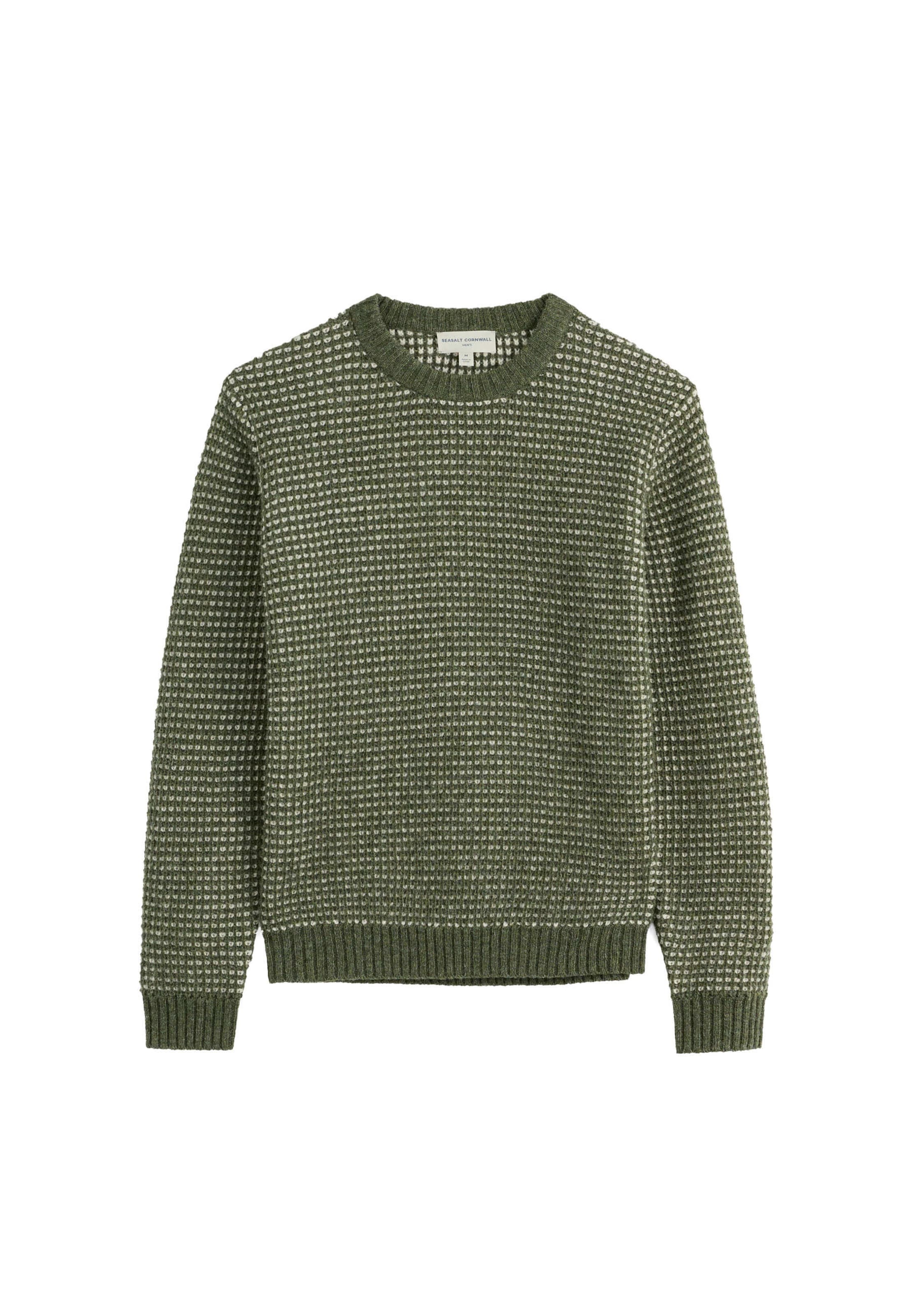 Seasalt Cornwall Sweater ' Crowlas ' in Green: front