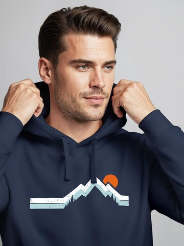 Neverless Sweatshirt 'Mountain Sun' in Blue