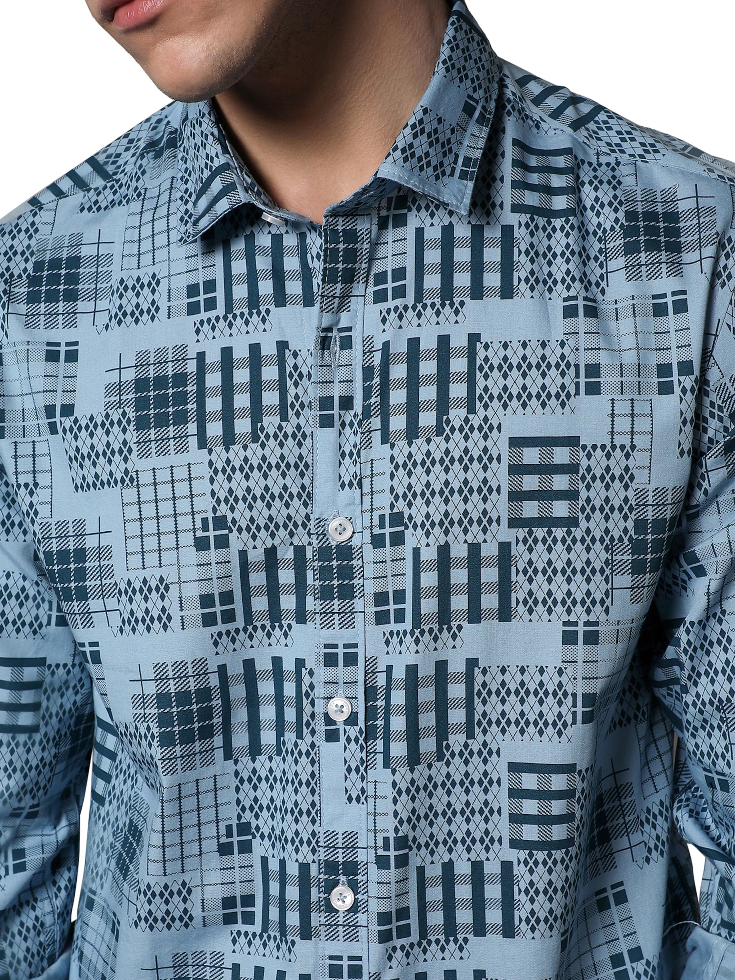 Campus Sutra Regular fit Button Up Shirt 'Carlos' in Blue