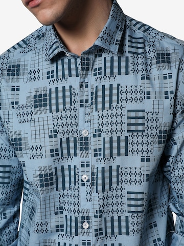 Campus Sutra Regular fit Button Up Shirt 'Carlos' in Blue