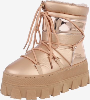 Ital-Design Snowboots in Gold: Vorderseite