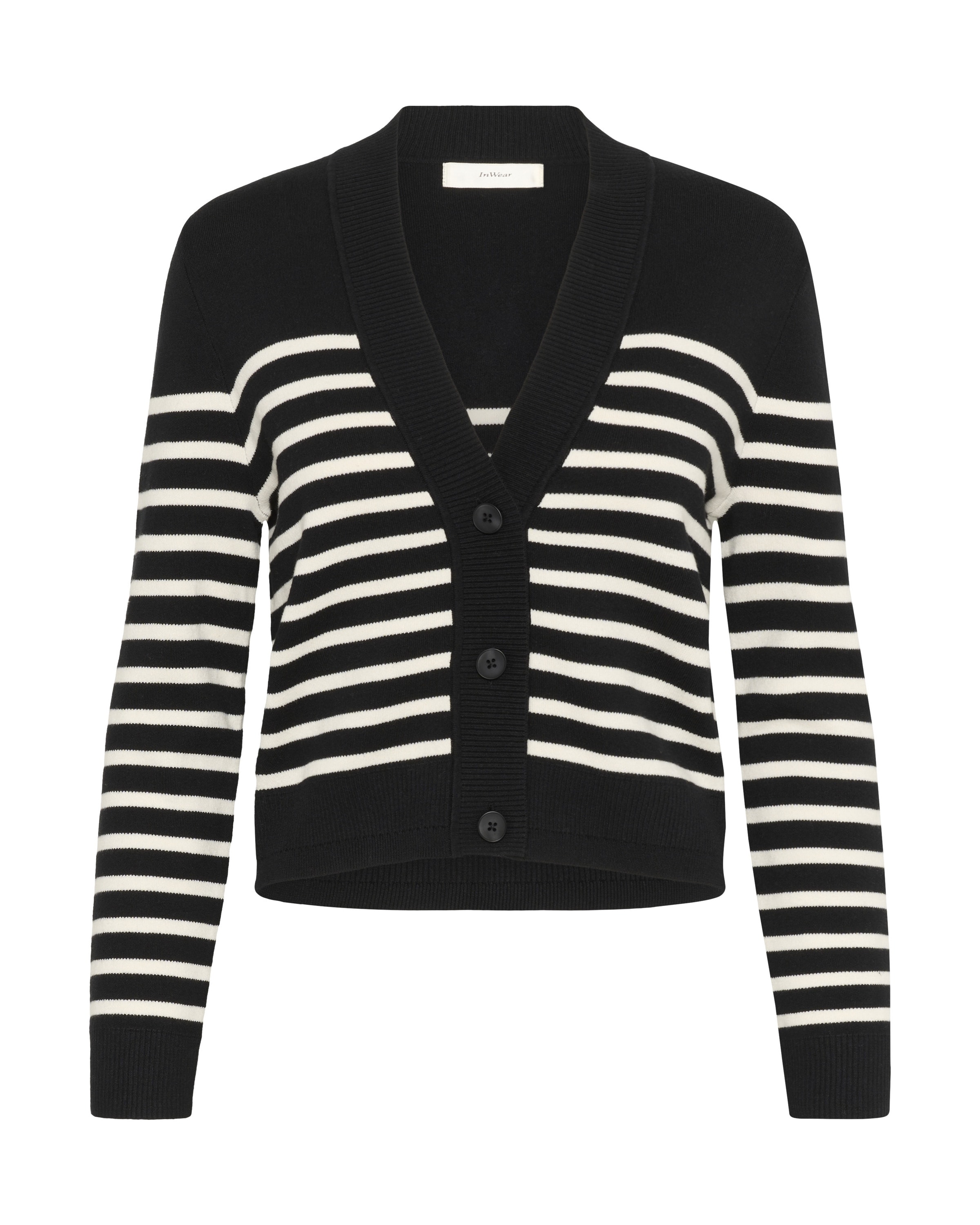 InWear Gebreid vest 'Wallis' in Zwart: voorkant