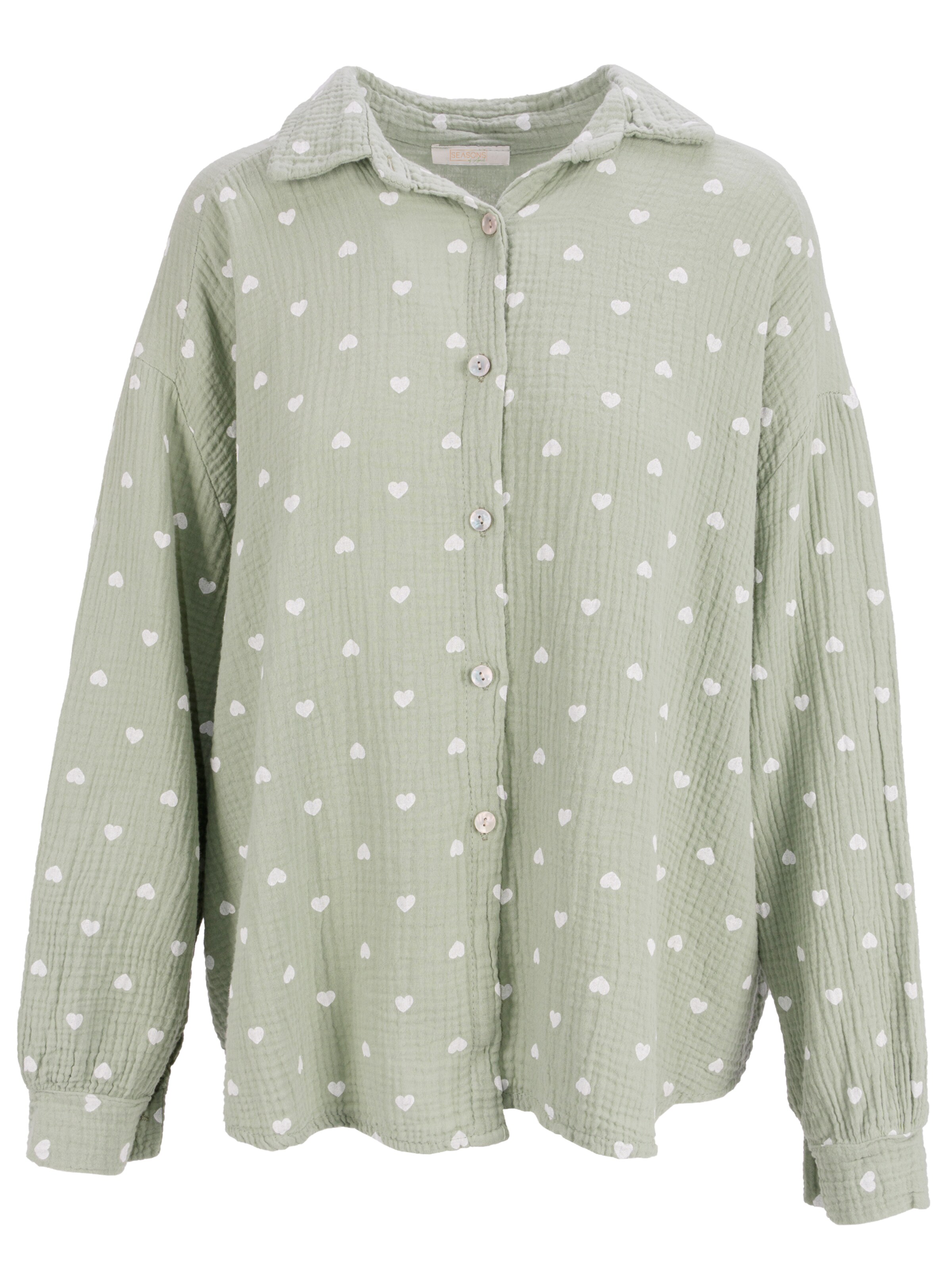 Seasons of April Blouse 'Liya' in Groen: voorkant