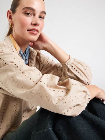 JDY Blouse 'JDYAMIE' in Beige