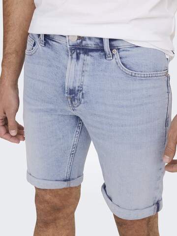 Coupe slim Jean 'ONSPly' Only & Sons en bleu