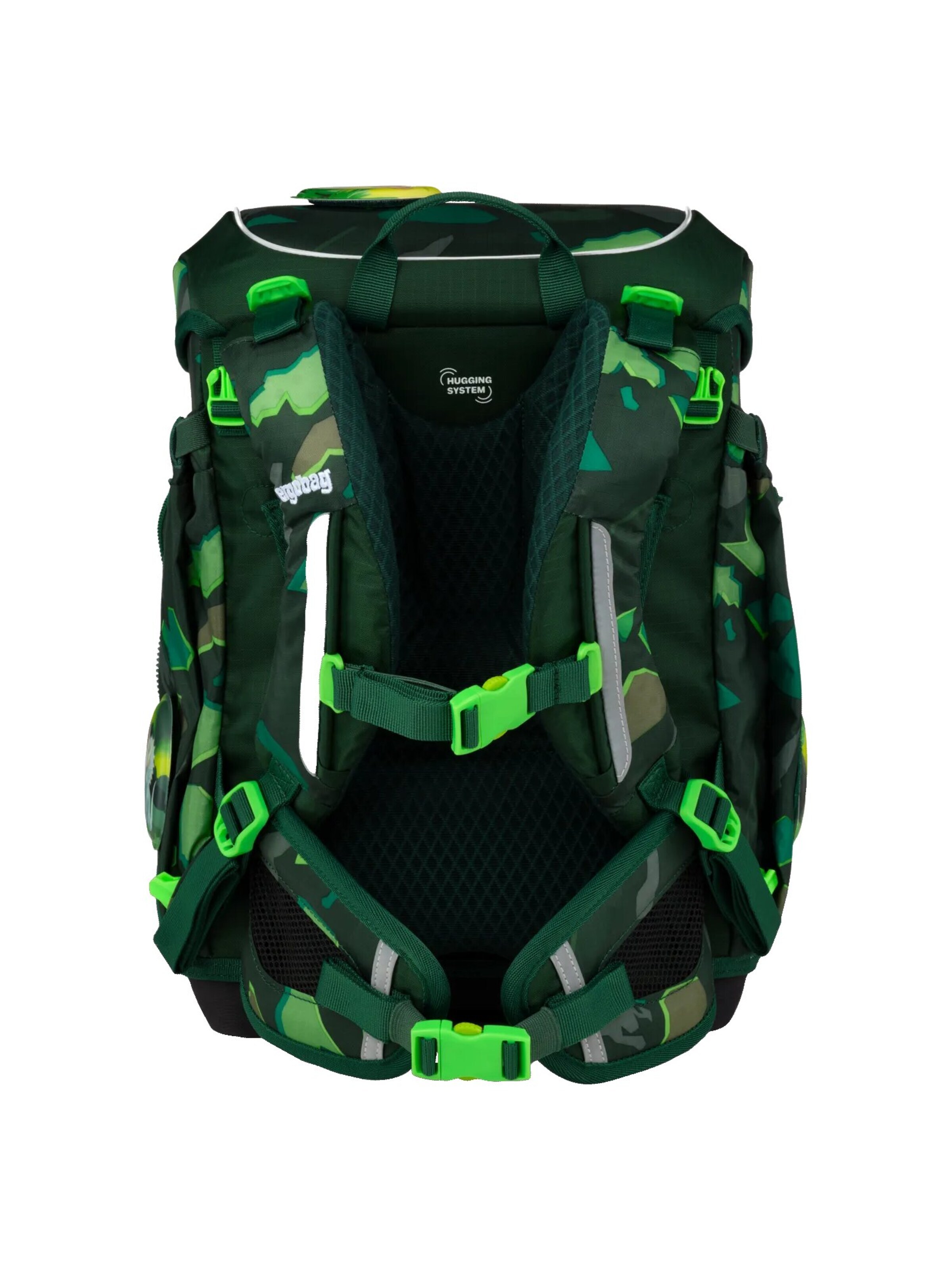 ergobag Backpack 'Schulranzen-Set cubo light Set' in Green