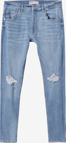 Skinny Jean Bershka en bleu : devant