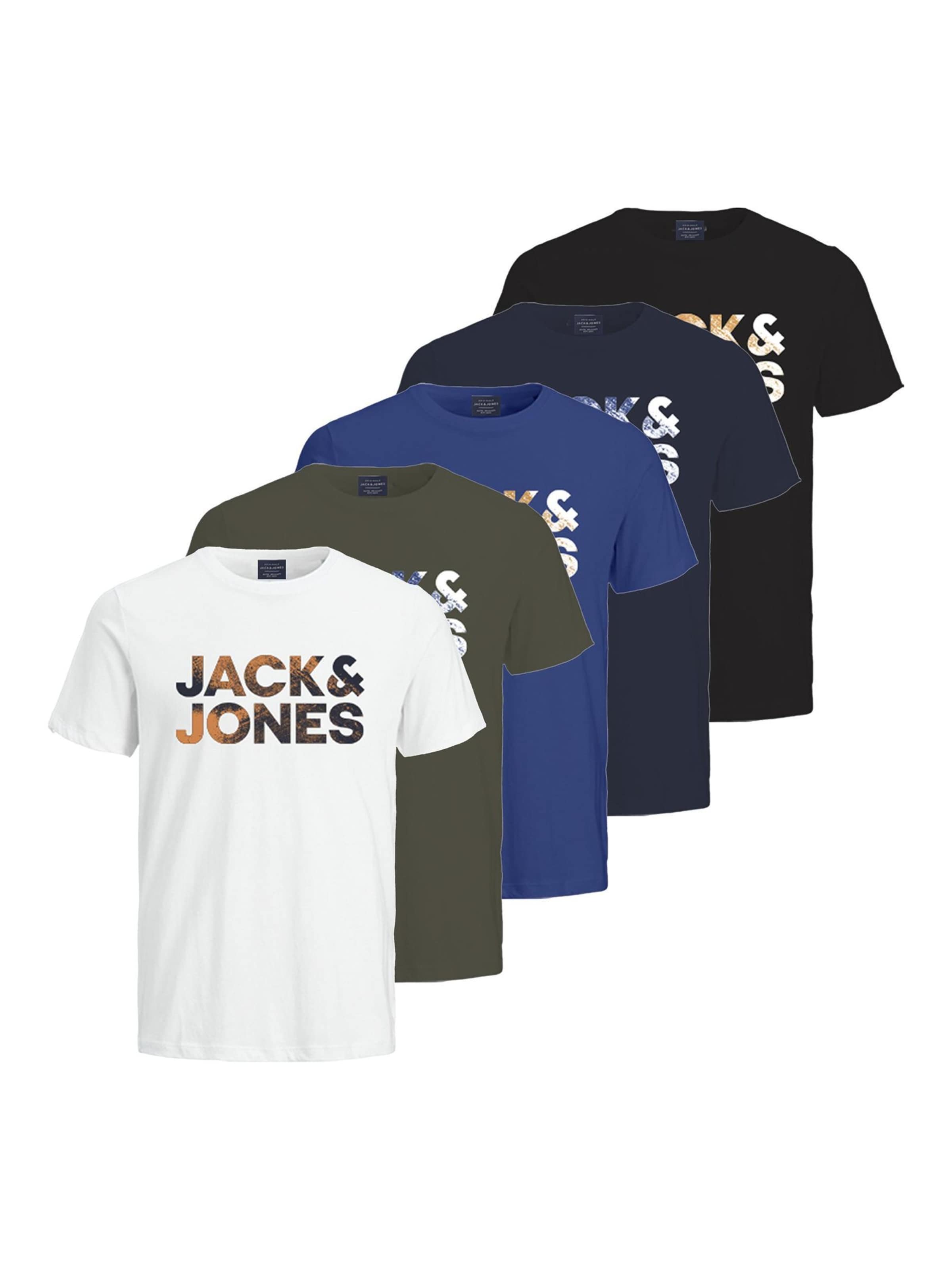 zils JACK & JONES T-Krekls: no priekšpuses