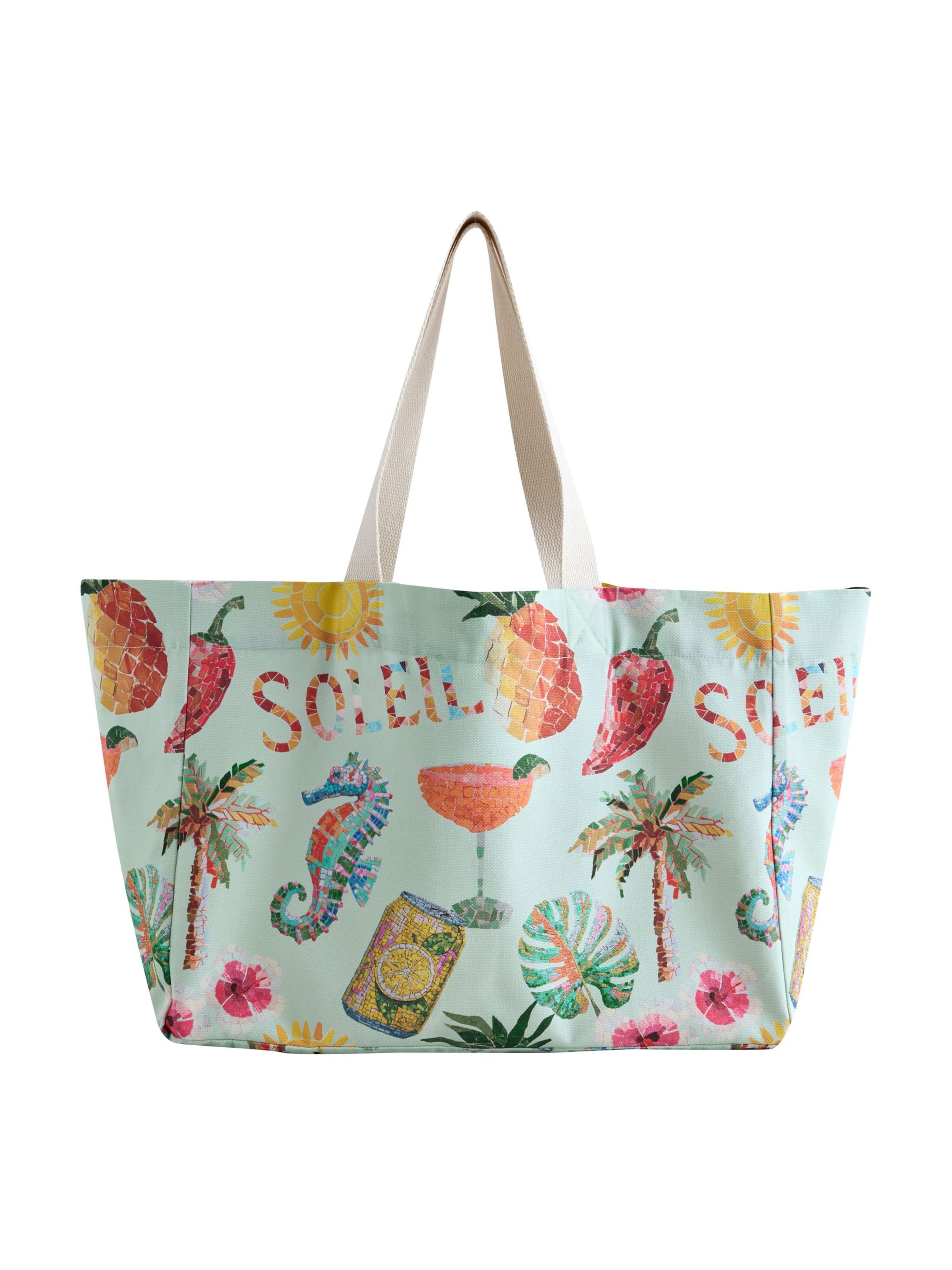 Borsa da spiaggia di Next in blu: frontale