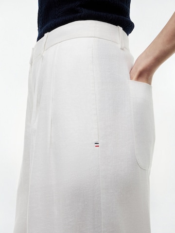 Wide Leg Pantalon à pince 'ESS' TOMMY HILFIGER en blanc