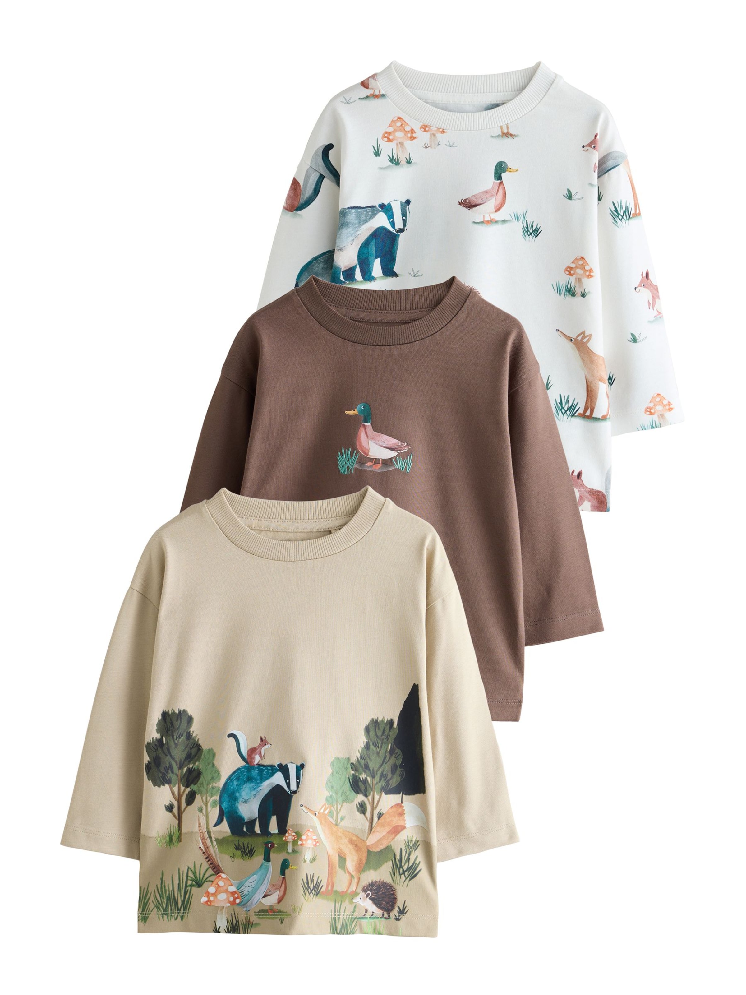 Next Shirts i beige: forside