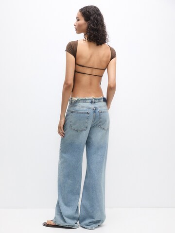 Pull&Bear Тениска в кафяво