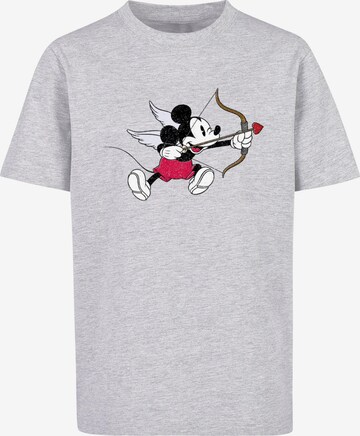 ABSOLUTE CULT T-Shirt 'Mickey Mouse - Love Cherub' in Grau: predná strana