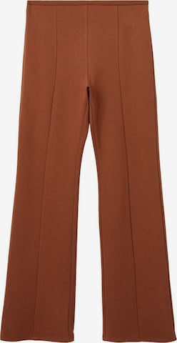 MANGO Flared Pants 'Delfin 2' in Brown: front