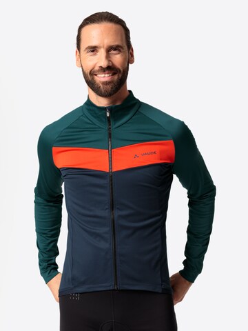 VAUDE Sports sweat jacket 'Posta' in Green: front