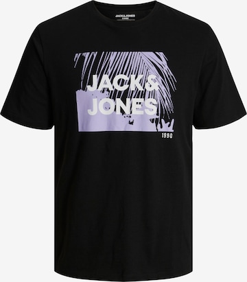 Tricou 'SALTY' de la JACK & JONES pe negru: față