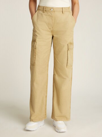 Tommy Jeans Regular Cargo jeans in Beige: front