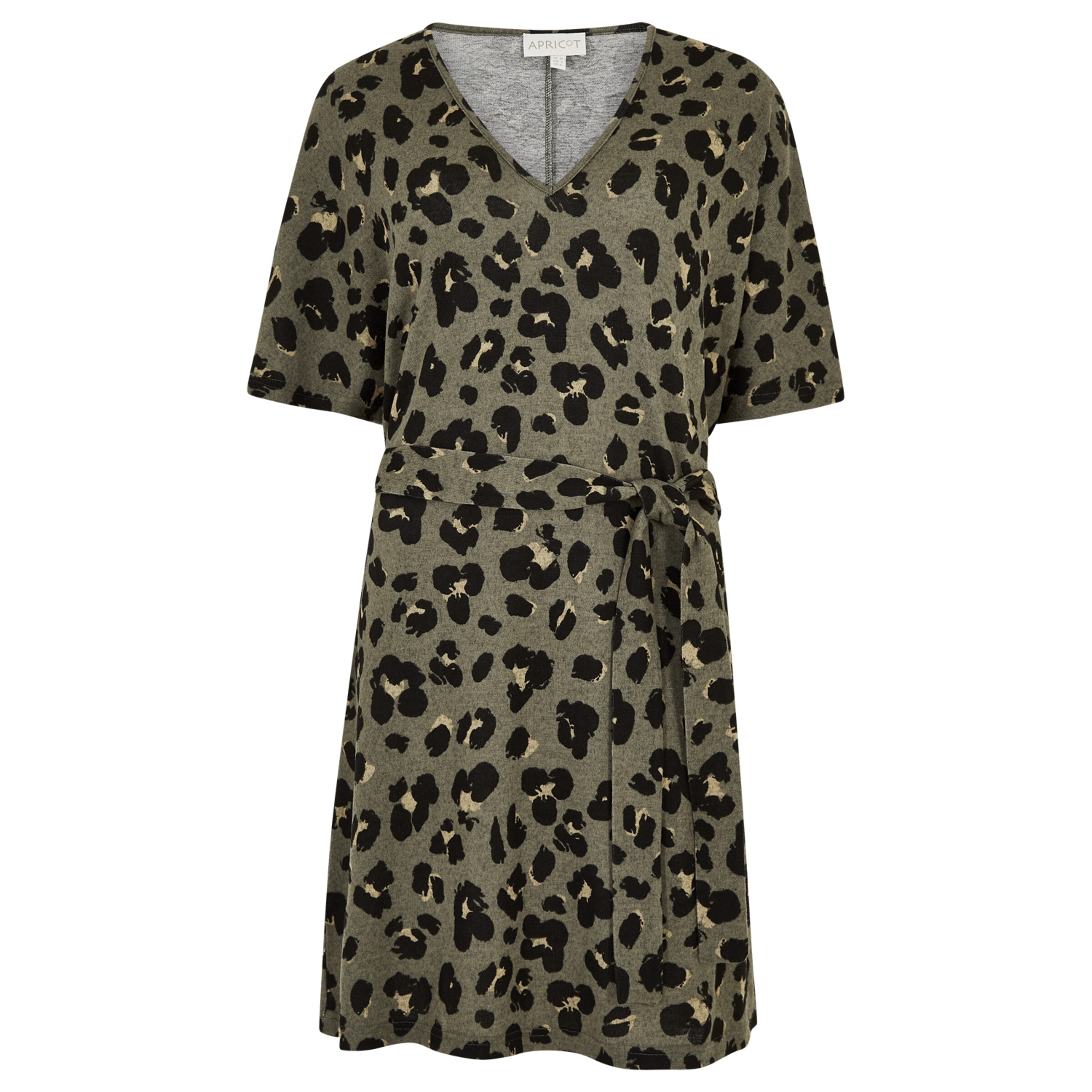 Apricot Kleid in Grün: Vorderseite