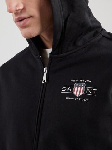 GANT Кофта на молнии в Черный