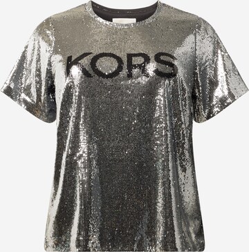 T-shirt 'CLASSIC' Michael Kors Plus en argent : devant