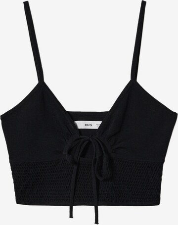 MANGO Knitted Top 'GRECA' in Black: front