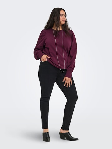 ONLY Carmakoma Sweatshirt 'CARFemme' in Rood