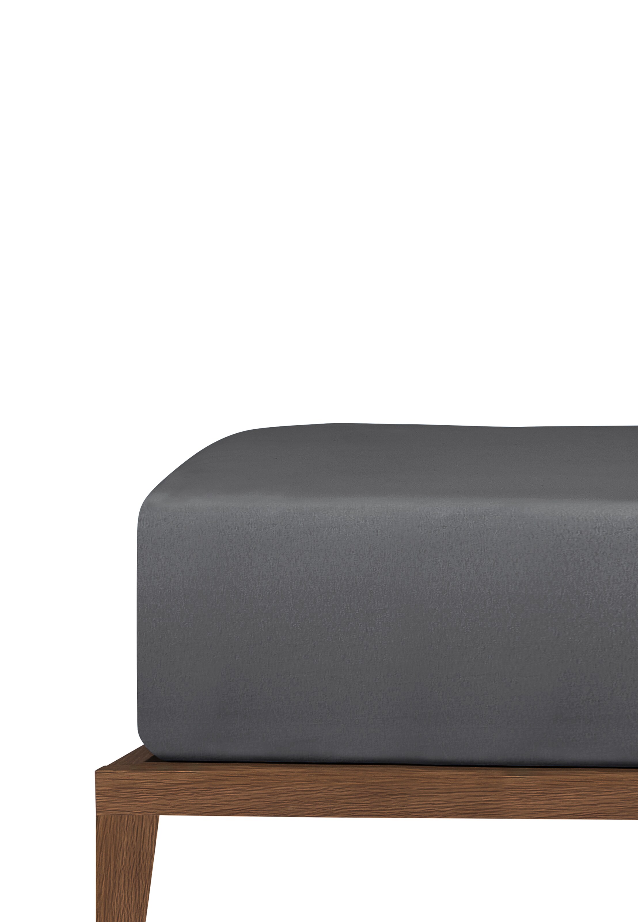 uncover by SCHIESSER Bed sheet 'New Jersey' in Grey