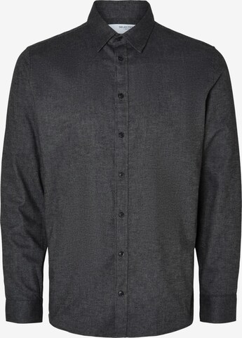 Coupe regular Chemise 'Owen' SELECTED HOMME en gris : devant