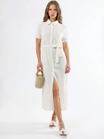 Busem Dress in White: front