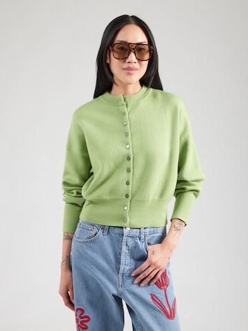 TOPSHOP Knit cardigan in Green: front