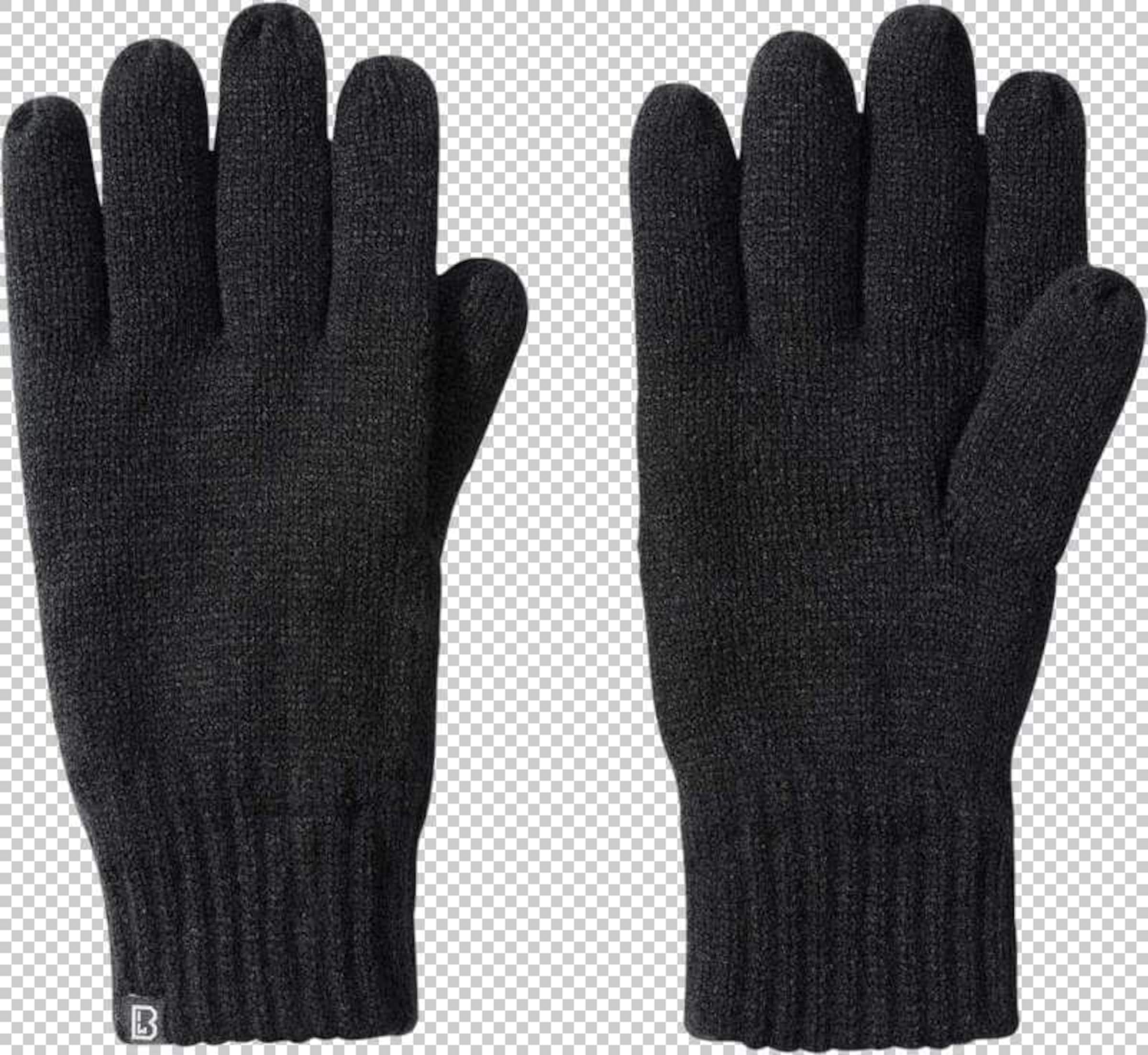 Brandit - Guantes con dedos en negro: frente