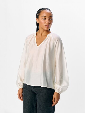 Camicia da donna 'OBJHeidi' di OBJECT in bianco: frontale