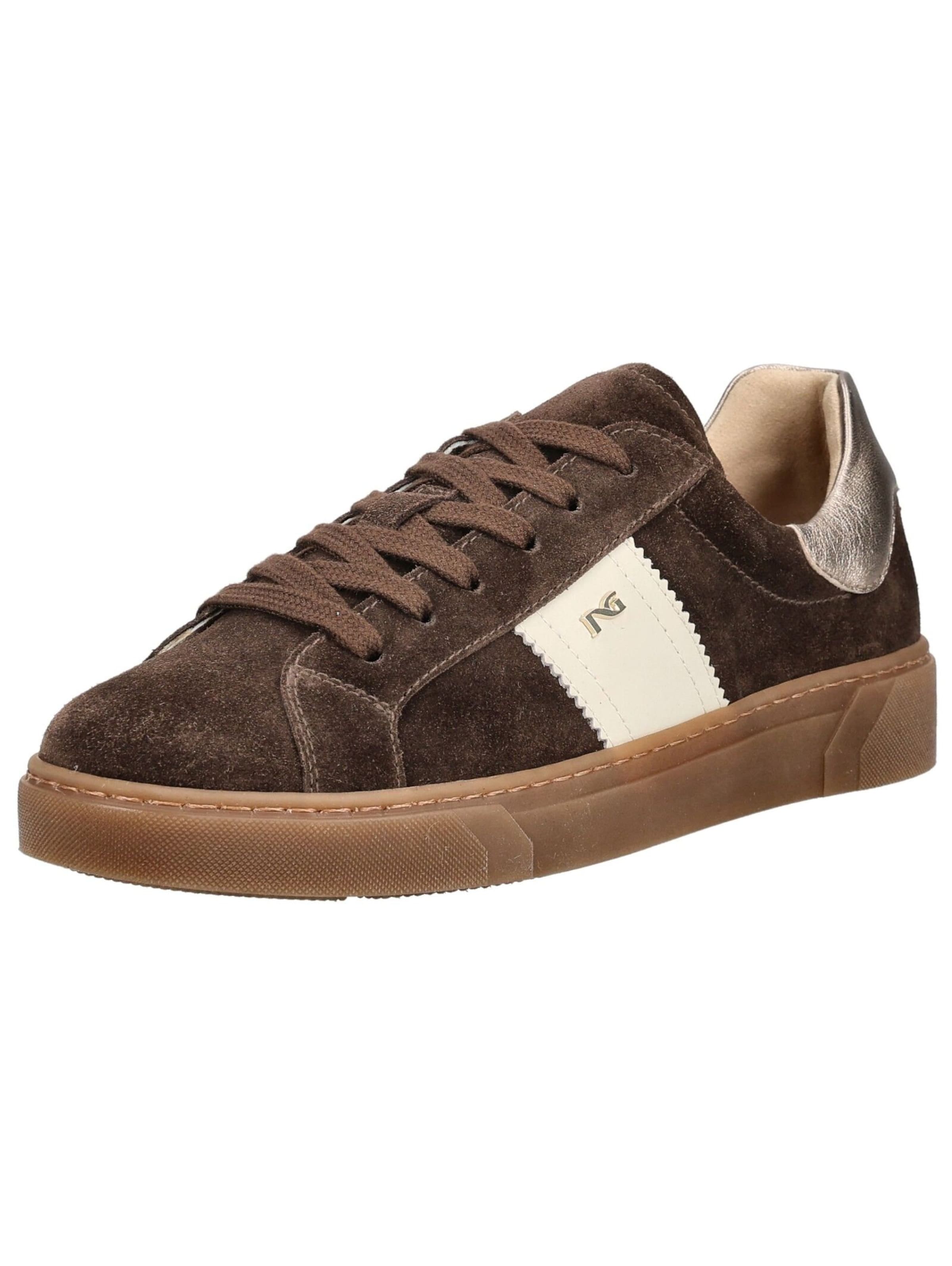 Baskets basses Nero Giardini en marron : devant