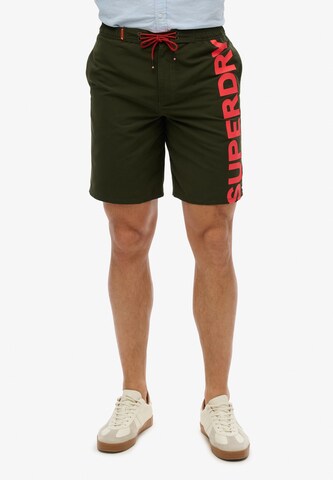 Boardshorts Superdry en vert : devant