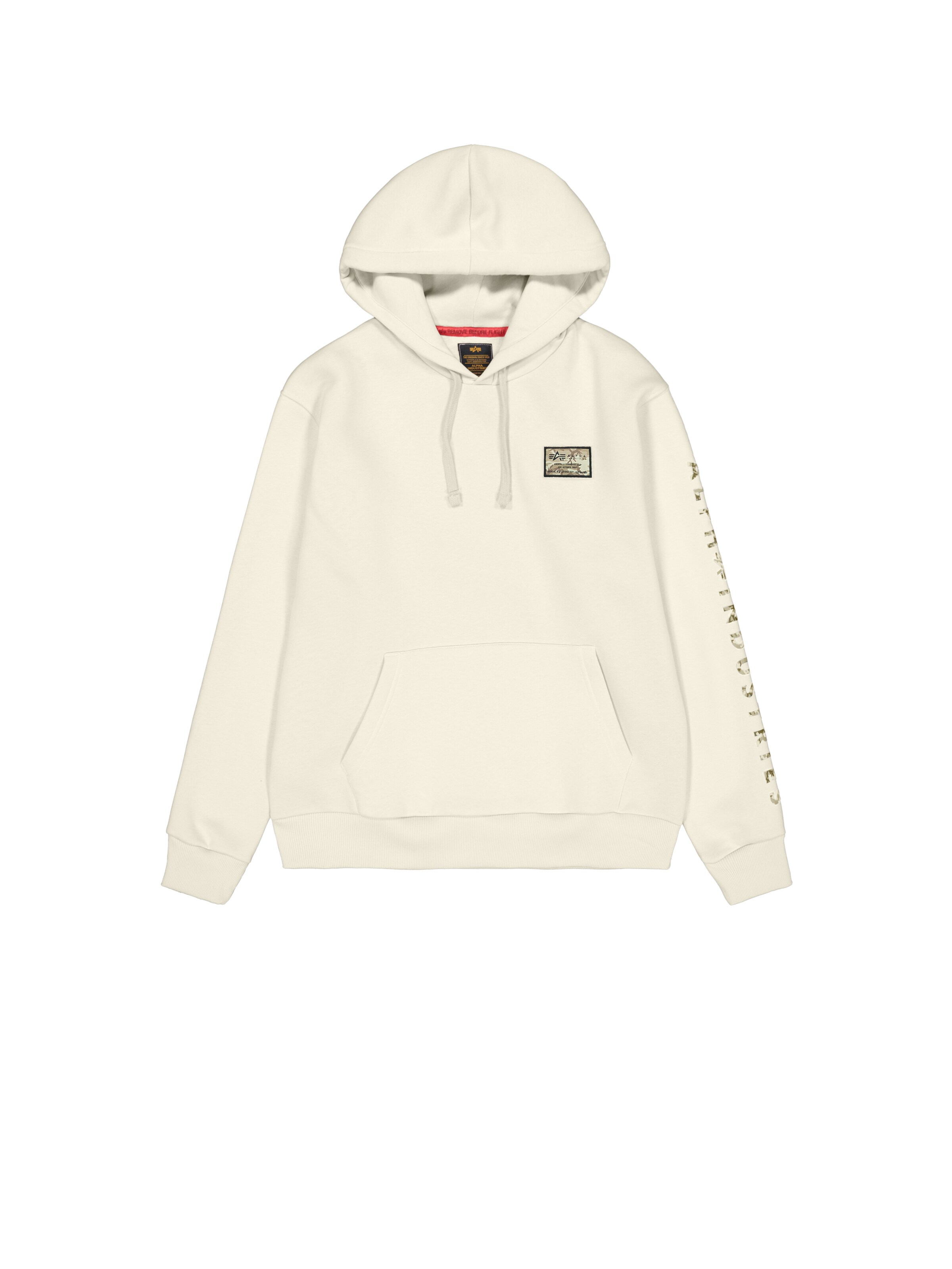 ALPHA INDUSTRIES Sweatshirt i beige: framsida