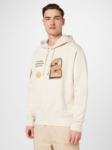 Les Deux Sweatshirt 'Varsity' in Beige: front