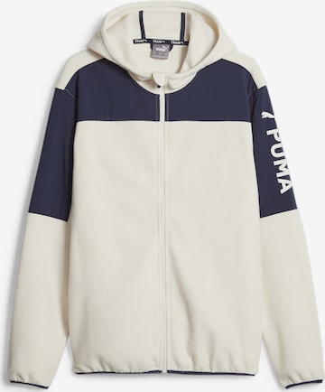 PUMA Funktionele fleece-jas in Wit: voorkant