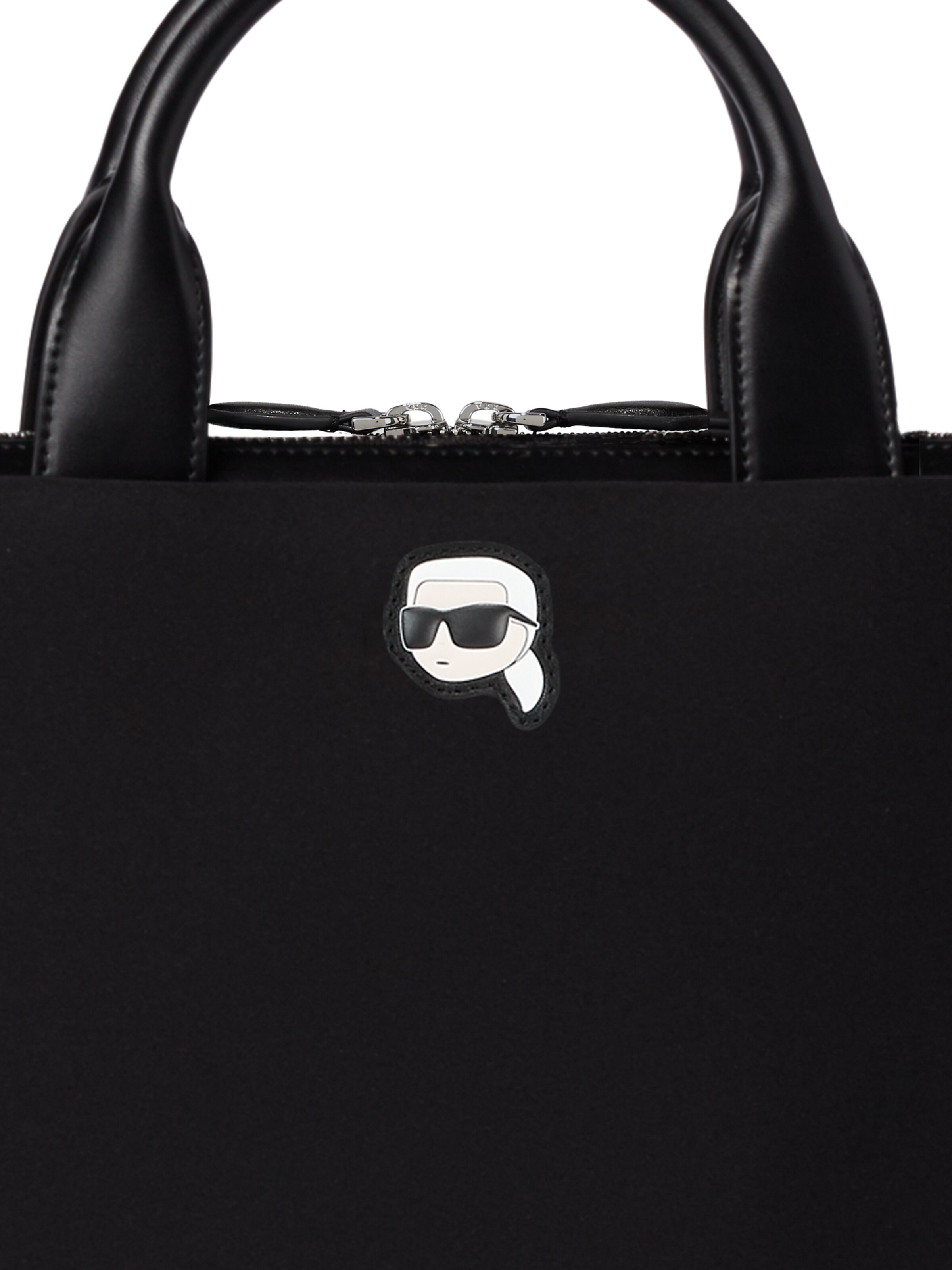 Karl Lagerfeld Laptoptasche 'IKON' in Schwarz