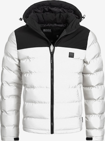 INDICODE JEANS Between-Season Jacket 'Eberhardy' in White: front