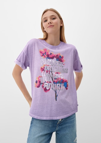 T-shirt QS en violet : devant