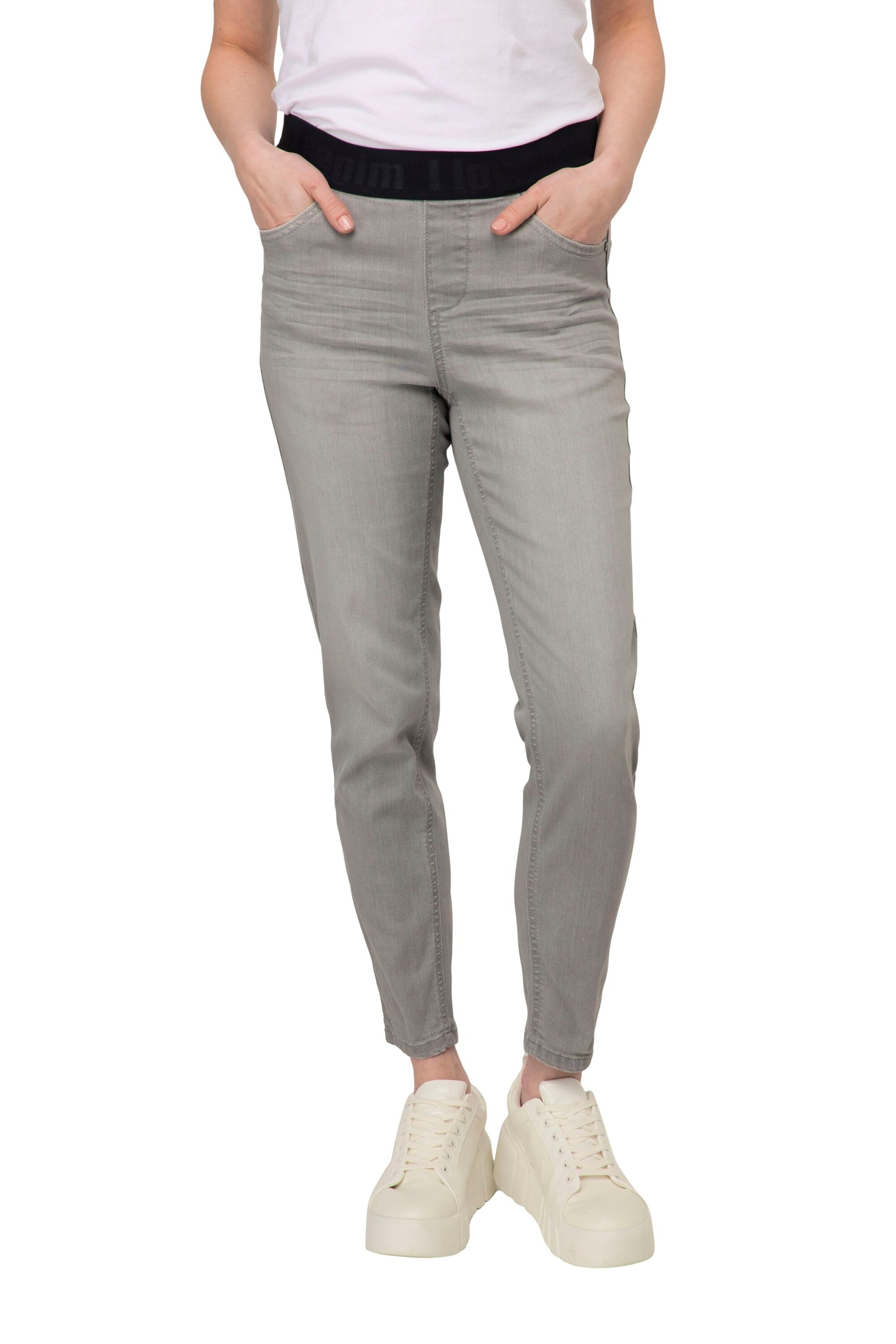 LAURASØN Slim fit Jeans in Grey: front