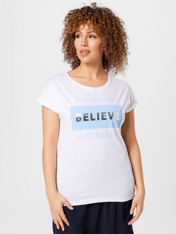 Key Largo T-Shirt 'GLAD' in Weiß: Vorderseite