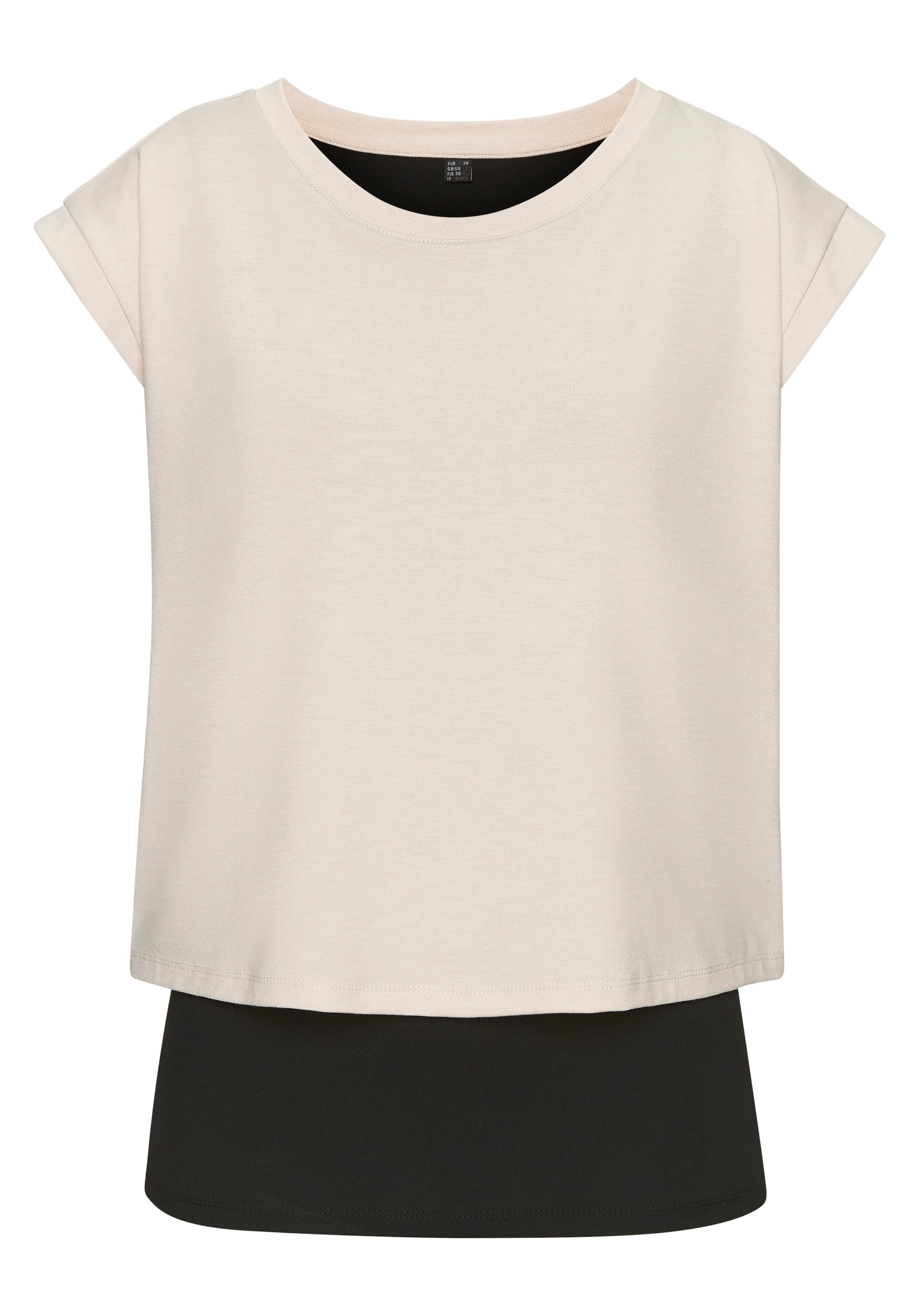 LASCANA ACTIVE Performance Shirt in Beige: front