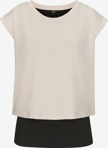 LASCANA ACTIVE Performance Shirt in Beige: front