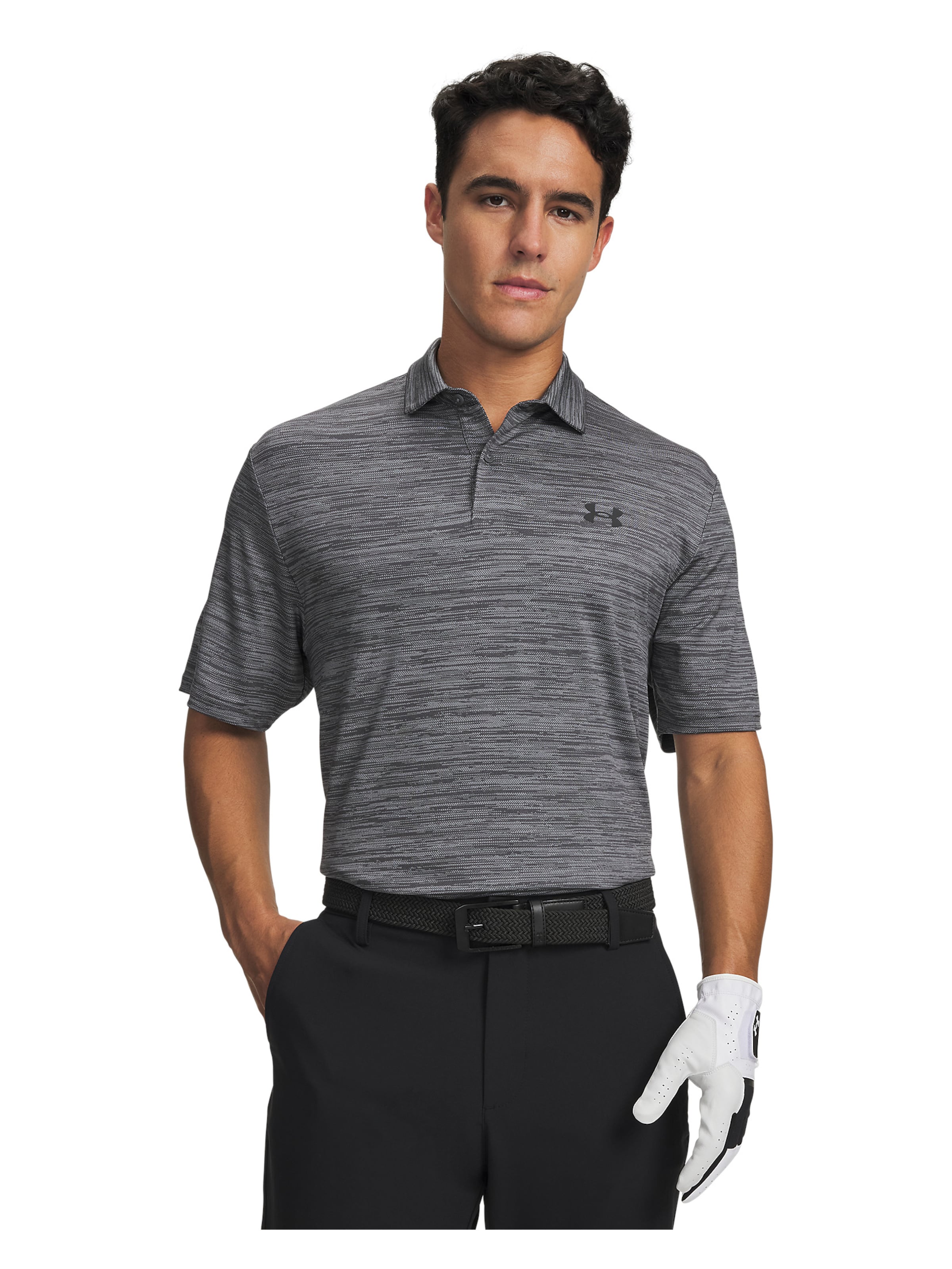 UNDER ARMOUR Performance shirt 'Matchplay' in Grey: front