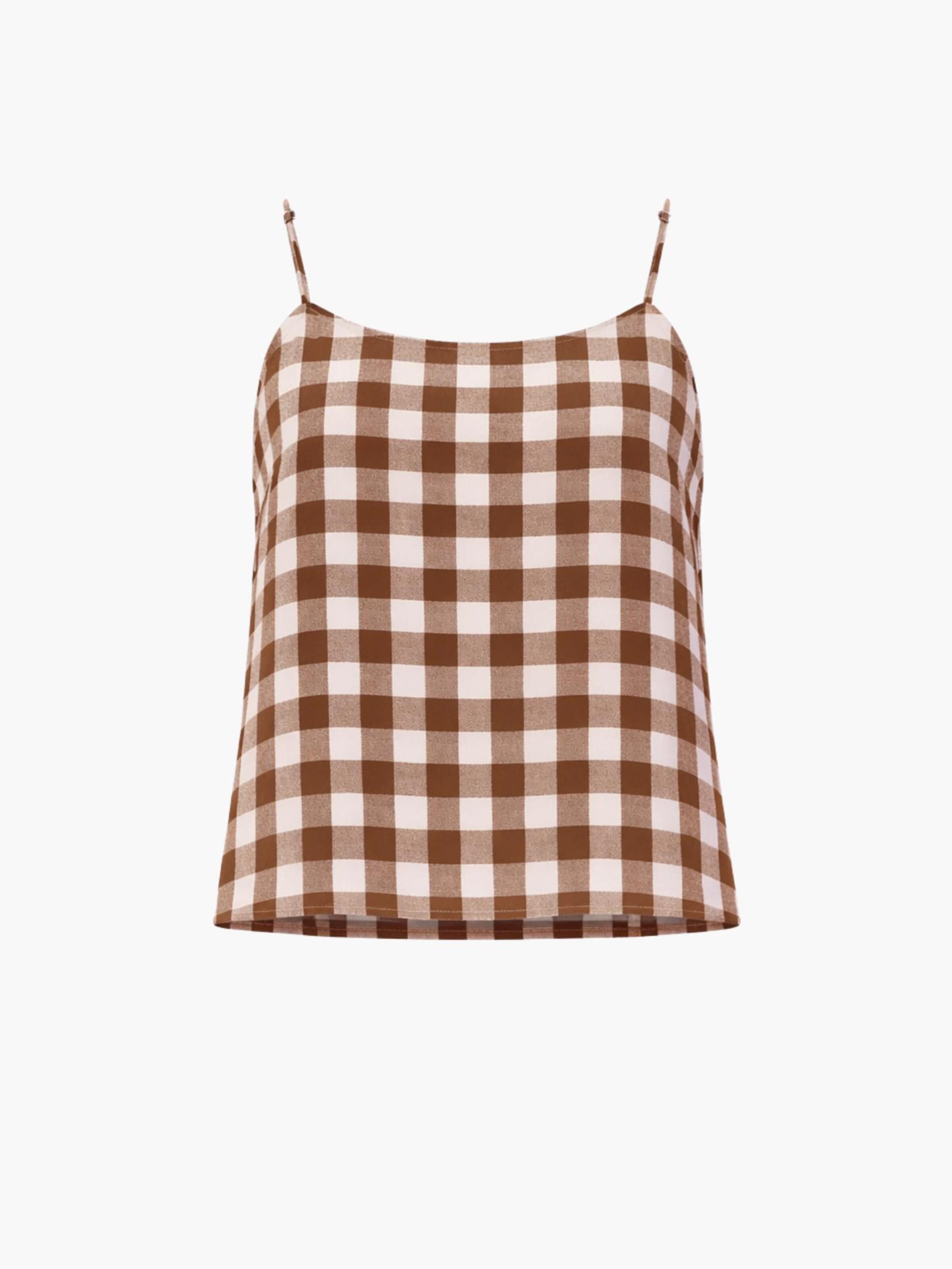 Top 'Hilo' di AmourLinen in marrone: frontale