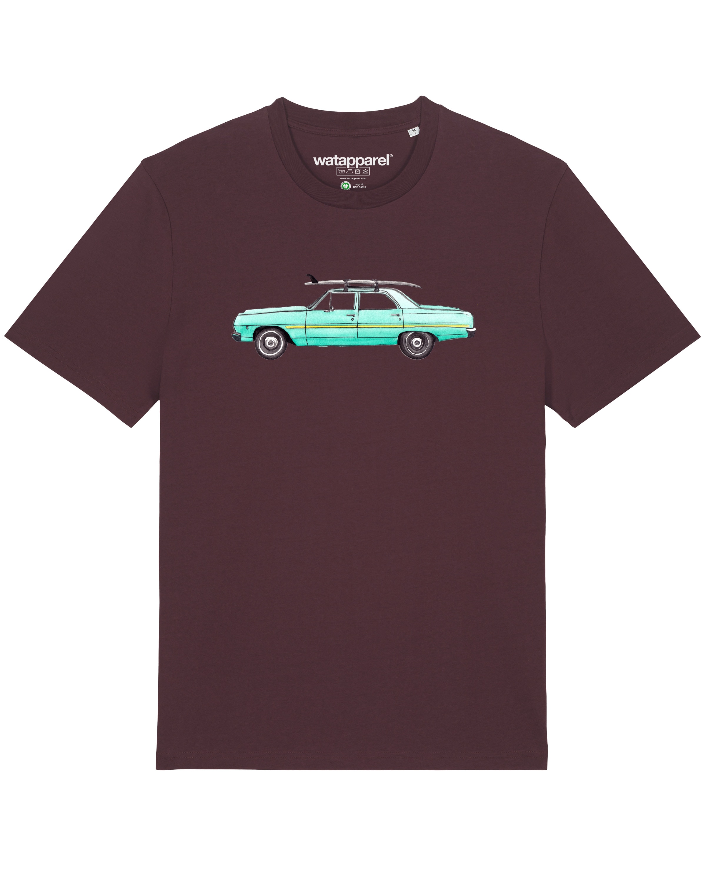 Maglietta 'Surf Car' di Watapparel in rosso: frontale