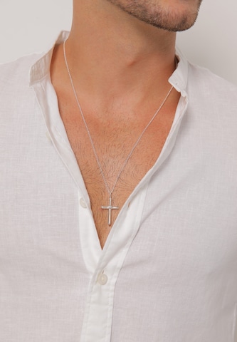 KUZZOI Ketting 'Kreuz' in Zilver