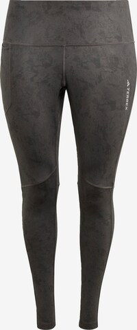 ADIDAS TERREX Skinny Sportbroek in Grijs: voorkant