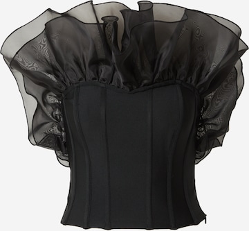 Corsete de la Karen Millen pe negru: față